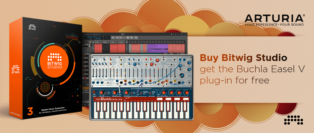 Free Arturia Buchla Easel V with Bitwig for a limited time only!