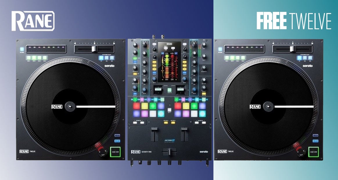 Gratis Rane Twelve bij aanschaf volledige set! Free Rane Twelve DJ Turntable / Controller!